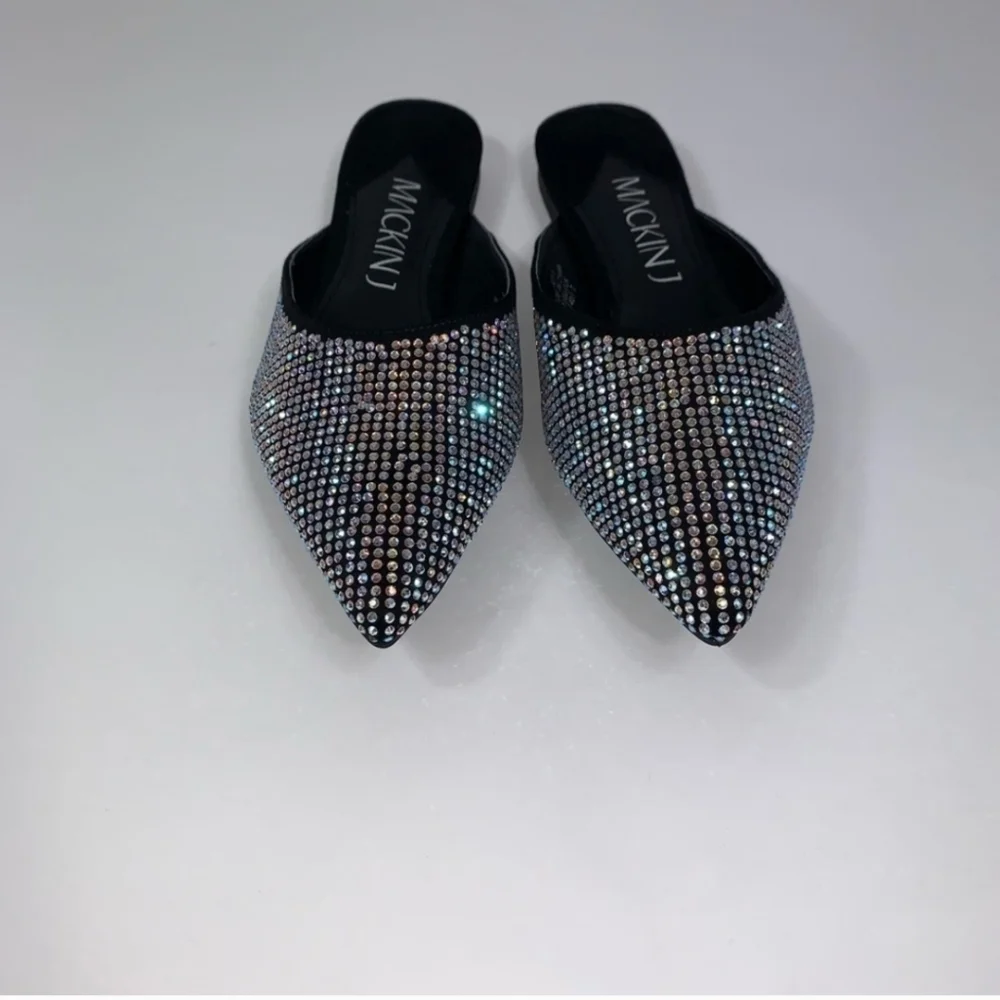 Rhinestone Studded Mules size 6 - Picture 2 of 3